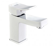 Смеситель для раковины WasserKRAFT Aller 1060 WHITE 1063W белый матовый/хром 