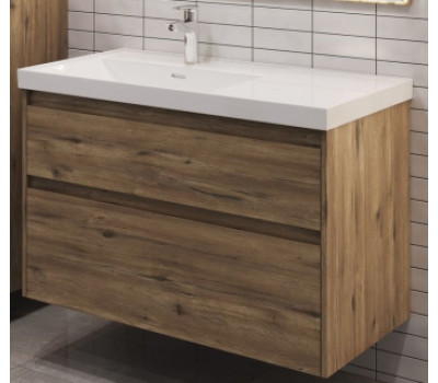 Тумба под раковину Aquanet Nova Lite 2.0 100 дуб рустикальный, левая 00346320 Тумба под раковину Aquanet Nova Lite 2.0 100 дуб рустикальный, левая 00346320