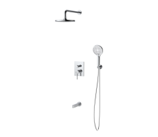 Душевая система для ванны и душа DQ Bonn встраиваемая с изливом хром DA1705601 