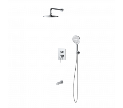 Душевая система для ванны и душа DQ Bonn встраиваемая с изливом хром DA1705601 Душевая система для ванны и душа DQ Bonn встраиваемая с изливом хром DA1705601
