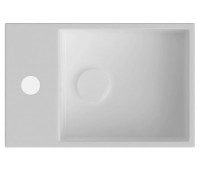 Раковина ISVEA Purita накладная 10PL51045SV с одним отверстием для смесителя цвет белый 