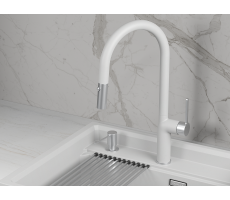 Смеситель для кухни GRANULA 9010, АРКТИК (БЕЛЫЙ) 