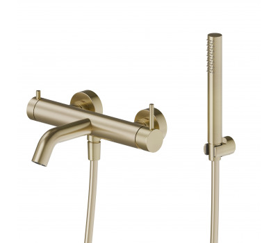 Смеситель для ванны настенный Newform X-Steel 316 69641CX.59.098 Золото 