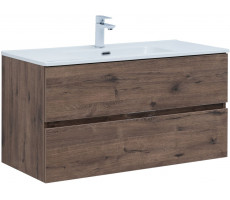 Тумба с раковиной Aquanet Алвита new 100 2 ящ. цв.дуб веллингтон табак 00335684 Тумба с раковиной Aquanet Алвита new 100 2 ящ. цв.дуб веллингтон табак 00335684