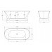 Ванна акриловая отдельностоящая BELBAGNO BB402 BB402-1700-790 