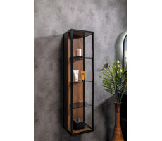 Пенал Armadi Art LOFT высокий dark wood, полки стекло 896-D Пенал Armadi Art LOFT высокий dark wood, полки стекло 896-D