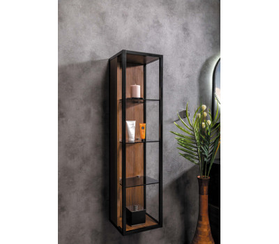 Пенал Armadi Art LOFT высокий dark wood, полки стекло 896-D 