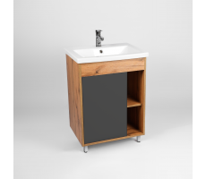 Тумба VIANT Бостон COMO 60 1 створка, графит VBOS60COG-T1ST  