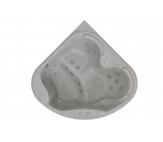 Минибассейн Radomir"КОРНЕЛИЯ" (серый мрамор), Gold 1700х1700, рама-подставка, слив-перелив автомат с сеточкой, 17 гидромассажных форсунок,пневмокнопка - 2 шт., регулятор воздуха - 2 шт., подголовник - 2 шт. (1-30-0-0-4-164С) 