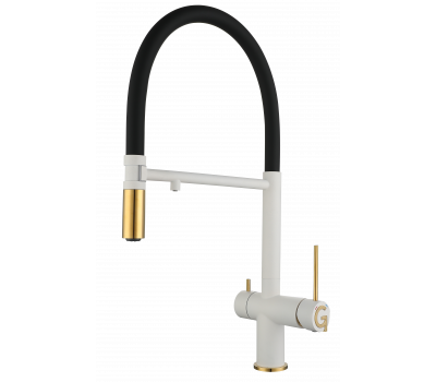 Смеситель для кухни Rivelato Adria U-обр. гибкий излив с краном питьевой воды D-35ммoro арт 1523517 brina oro 
