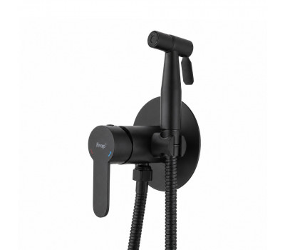 Гигиенический душ со смесителем FRAP F72801-6, черный 