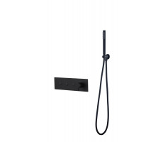 Смеситель FUSION с ручным душем BLACK Boheme 130-SYS-B черный