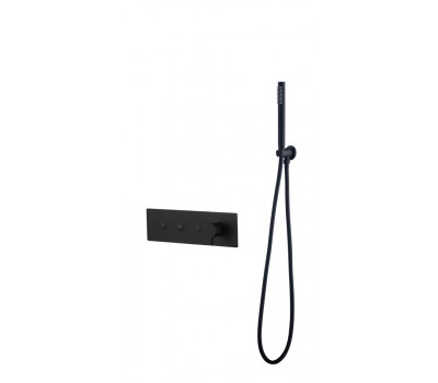 Смеситель FUSION с ручным душем BLACK Boheme 130-SYS-B черный