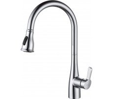 Смеситель для кухни с выдвижной лейкой D&K Rhein.Schiller DA1462501 хром глянцевая Смеситель для кухни с выдвижной лейкой D&K Rhein.Schiller DA1462501 хром глянцевая