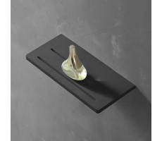 Полочка для ванной комнаты ABBER Stein AS1653MB черная матовая 