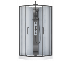 Душевая кабина Royal Bath BERN RB90HK-WT-BL (прозрачное) 90х90см  черный матовый 