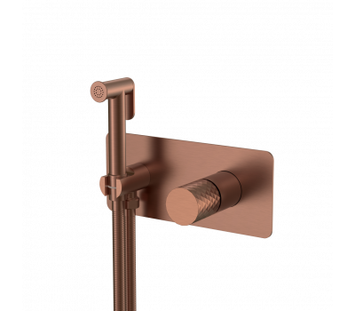 Смеситель гигиенический STICK BRUSHED BRONZE ручка DIAMOND Boheme 127-BRB брашированная бронза 