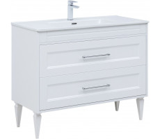 Тумба с раковиной Aquanet Бостон new 100 (Flat) цв.белый сатин 00345363 Тумба с раковиной Aquanet Бостон new 100 (Flat) цв.белый сатин 00345363
