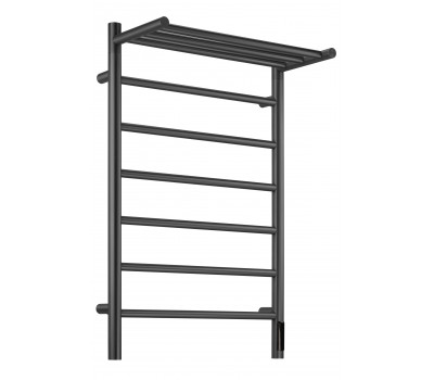 Полотенцесушитель электрический Comfysan Stella EC-7 80/50 с полкой, оружейная сталь, гальваника 