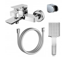 Смеситель для ванны и душа Azario HARDCORE с ручным душем, хром AZ-VKM238277C 