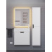 Шкаф-пенал для ванной подвесной Uperwood Modul 33х36х150 см, белый/графит 2930205401 