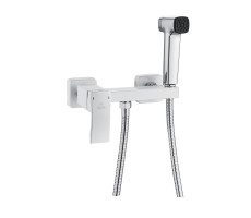 Гигиенический душ со смесителем Rose R1505F-1, белый/хром