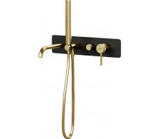 Смеситель для ванны Allen Brau Priority 5.31A05-31GB (с внутренней частью) черный/золото Смеситель для ванны Allen Brau Priority 5.31A05-31GB (с внутренней частью) черный/золото