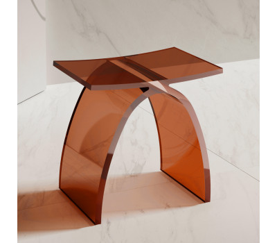 Стульчик для ванной прозрачный ABBER Kristall AT1739Opal коричневый 