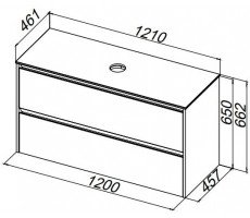 Столешница Allen Brau Activity 120 1.35025.ST акриловый камень сатин 