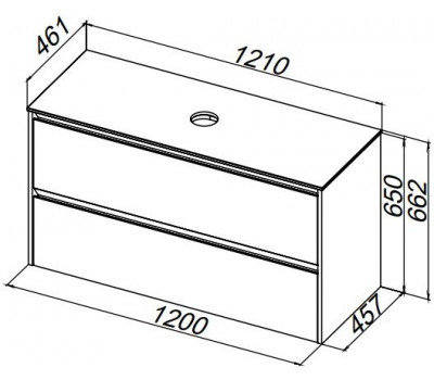 Столешница Allen Brau Activity 120 1.35025.ST акриловый камень сатин 