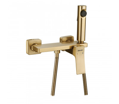 Гигиенический душ со смесителем Shevanik S6105G-1, золотой сатин