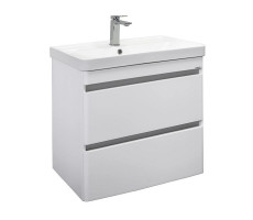 Тумба-умывальник подвесная Comforty Валдай-70П2 белая матовая с раковиной 4470 00-00020838 Тумба-умывальник подвесная Comforty Валдай-70П2 белая матовая с раковиной 4470 00-00020838