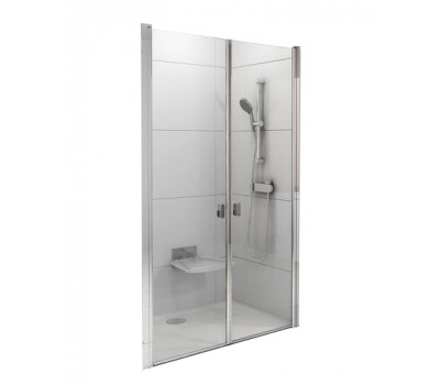 Душевая дверь Ravak 0QV7CC0LZ1 CHROME распашная 90.5х195, толщина полотна 6мм универсальная, цвет профиля хром 