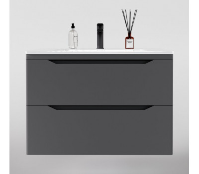 Тумба подвесная Style Line Марелла 80 (2 ящ.) Люкс антискрейтч серый, PLUS СС-00002412 Тумба подвесная Style Line Марелла 80 (2 ящ.) Люкс антискрейтч серый, PLUS СС-00002412