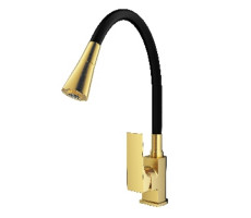 Смеситель для кухни с гибким изливом Prohanss P61.4406.03, золотой сатин 