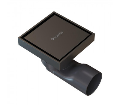 Душевой трап точечный Knotlor SDSS100GM вороненая сталь  