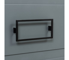 Комплект ручек La Fenice Cubo Nero черный 80 мм., два ящика  Комплект ручек La Fenice Cubo Nero черный 80 мм., два ящика