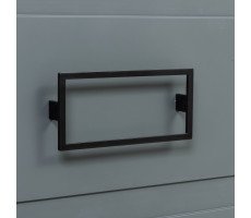 Комплект ручек La Fenice Cubo Nero черный 80 мм., два ящика Комплект ручек La Fenice Cubo Nero черный 80 мм., два ящика