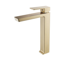 Смеситель для раковины высокий Rose R1811G-1, золотой сатин