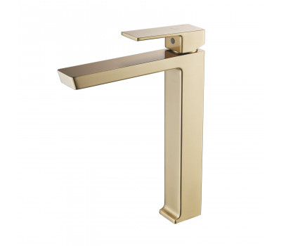 Смеситель для раковины высокий Rose R1811G-1, золотой сатин