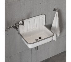 Рукомойник стальной Teymi Hanna 50, с арматурой, белый T100112 