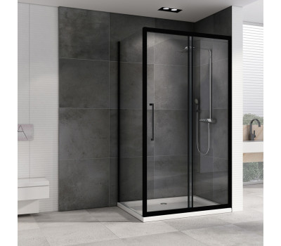 Душевой уголок ABBER Schwarzer Diamant AG30130BH-S100B черный матовый 