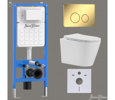 Комплект 3в1 IBERICA BLANCA инсталляция SILENCIO, унитаз BURGOS ALTO белый, кнопка смыва INOX-O золото глянцевое (IB001.BRA.234.816) Комплект 3в1 IBERICA BLANCA инсталляция SILENCIO, унитаз BURGOS ALTO белый, кнопка смыва INOX-O золото глянцевое (IB001.BRA.234.816)