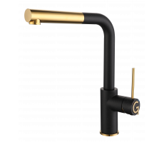 Смеситель для кухни Rivelato Albano Г-обр.с выдвижной лейкой D-35ммoro 1573503 nero oro Смеситель для кухни Rivelato Albano Г-обр.с выдвижной лейкой D-35ммoro 1573503 nero oro
