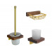Набор аксессуаров для ванной ФОРЕСТ 107006G золото дерево Bronze de Luxe 