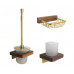 Набор аксессуаров для ванной ФОРЕСТ 107006G золото дерево Bronze de Luxe 