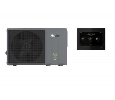Тепловой насос, Haier Super Aqua HE Monobloc, с проводным сенсорным пультом управления AW072MUCHA 