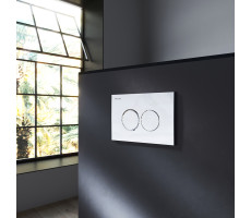 Инсталляция с подвесным унитазом FlashClean с сиденьем микролифт и клавишей AM.PM Spirit V2.0 IS100151.701700 Синий; белый; хром  Инсталляция с подвесным унитазом FlashClean с сиденьем микролифт и клавишей AM.PM Spirit V2.0 IS100151.701700 Синий; белый; хром