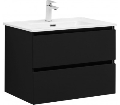Тумба с раковиной Aquanet Вега 2.0 70 2 ящ. цв.черный (раковина Flat) 00344766 Тумба с раковиной Aquanet Вега 2.0 70 2 ящ. цв.черный (раковина Flat) 00344766