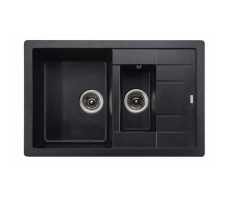 Кухонная мойка KAISER KG2M-7850 гранит KG2M-7850-BP черный мрамор 
